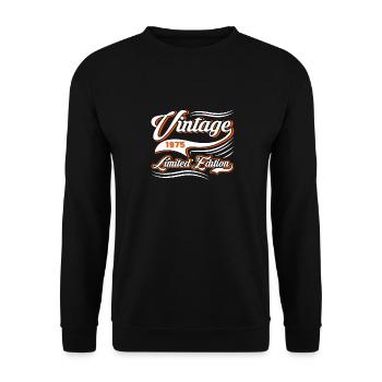 Limited Edition 1975 Vintage - Unisex Sweatshirt - black - Front - Alina (178cm) & Michal (187cm)