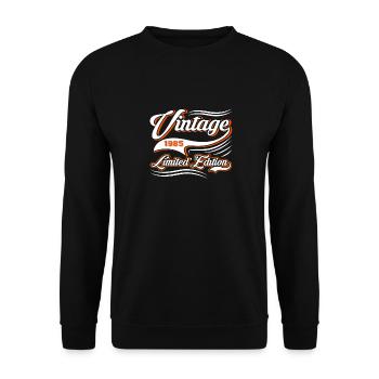 Limited Edition 1985 Vintage - Unisex Sweatshirt - black - Front - Alina (178cm) & Michal (187cm)