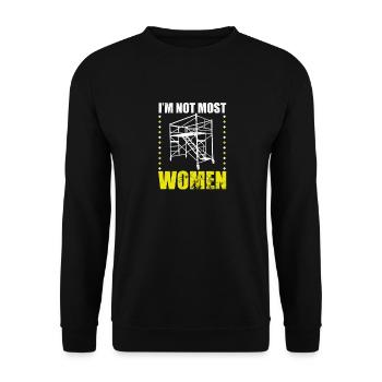 Gerüstbauerin muttertag lustig gerüst - Unisex Pullover - Schwarz - Vorne - Alina (178cm) & Michal (187cm)
