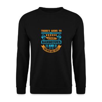 THERE IS GOING TO BE BARBECUE AND MACARONI AND - Unisex Sweatshirt - black - Front - Alina (178cm) & Michal (187cm)