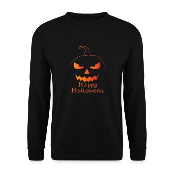 Tenue joyeuse d’Halloween pour le 31 octobre - Sweat-shirt Unisexe - noir - Devant - Alina (178cm) & Michal (187cm)