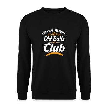 Tenue d’anniversaire officielle du Old Balls Club pour - Sweat-shirt Unisexe - noir - Devant - Alina (178cm) & Michal (187cm)
