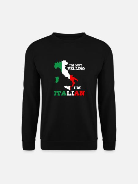 Ich Schreie Nicht, Dass Ich Italienisches - Unisex Pullover - Schwarz