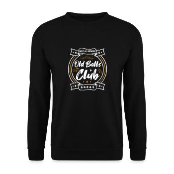 Tenue d’anniversaire officielle du Old Balls Club pour - Sweat-shirt Unisexe - noir - Devant - Alina (178cm) & Michal (187cm)