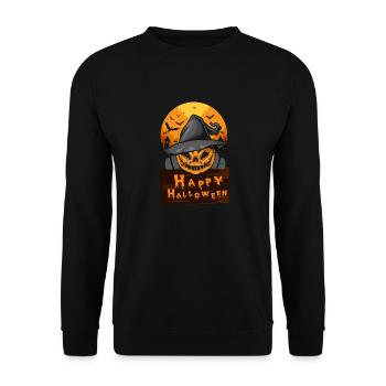 Tenue joyeuse d’Halloween pour le 31 octobre - Sweat-shirt Unisexe - noir - Devant - Alina (178cm) & Michal (187cm)