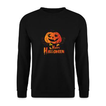 Tenue joyeuse d’Halloween pour le 31 octobre - Sweat-shirt Unisexe - noir - Devant - Alina (178cm) & Michal (187cm)