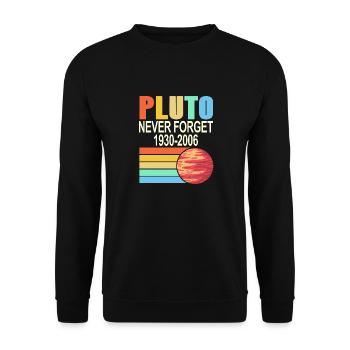 PLUTO N’oublie jamais 1930 -2006 Cool Retro Planet - Sweat-shirt Unisexe - noir - Devant - Alina (178cm) & Michal (187cm)