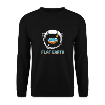 FLAT Earth Cool Astronaute Flat Earther Designs - Sweat-shirt Unisexe - noir - Devant - Alina (178cm) & Michal (187cm)