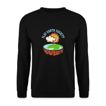 Designs rétro impressionnants de la FLAT Earth Society - Sweat-shirt Unisexe - noir - Devant - Alina (178cm) & Michal (187cm)