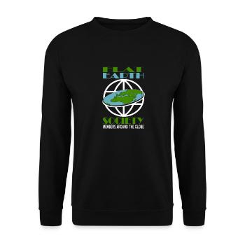 Un membre de la Flat Earth Society à travers le monde est drôle - Sweat-shirt Unisexe - noir - Devant - Alina (178cm) & Michal (187cm)