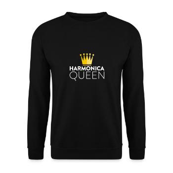 Orgue à bouche Français harmoniciste harpe - Sweat-shirt Unisexe - noir - Devant - Alina (178cm) & Michal (187cm)