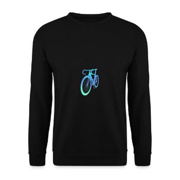 Rennrad-Motiv 3D SelbstgestaltenTürkis-Blau - Unisex Pullover - Schwarz - Vorne - Alina (178cm) & Michal (187cm)