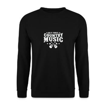 Mais d’abord Country Music USA America Cowboys - Sweat-shirt Unisexe - noir - Devant - Alina (178cm) & Michal (187cm)