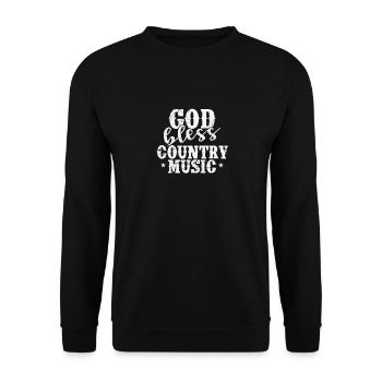 Que Dieu bénisse Country Music USA Amérique Cowboys - Sweat-shirt Unisexe - noir - Devant - Alina (178cm) & Michal (187cm)