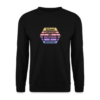 L’école est importante, mais la gymnastique est plus importante - Sweat-shirt Unisexe - noir - Devant - Alina (178cm) & Michal (187cm)
