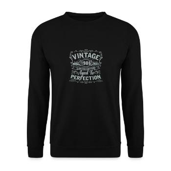 Edition limitée 1986 Vintage. Vieilli à la perfection - Sweat-shirt Unisexe - noir - Devant - Alina (178cm) & Michal (187cm)
