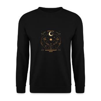 Glittering Constellations Await Astronomy - Unisex Pullover - Schwarz - Vorne - Alina (178cm) & Michal (187cm)