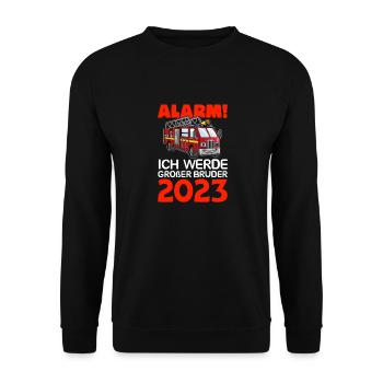 Alarme pour enfants Je vais être Big Cousin 2023 - Sweat-shirt Unisexe - noir - Devant - Alina (178cm) & Michal (187cm)