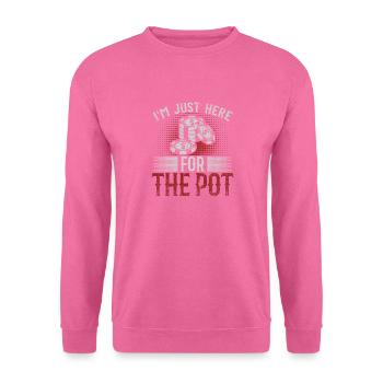 Dans le tournoi Just Here For The Pot Poker Cards - Sweat-shirt Unisexe - rose - Devant