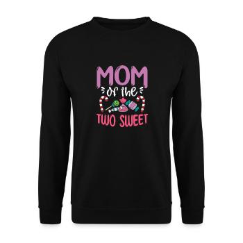 Mom Of The Two Sweet Proud Mother Mama - Unisex Sweatshirt - black - Front - Alina (178cm) & Michal (187cm)