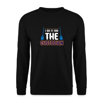 Je le fais pour le gardien - Sweat-shirt Unisexe - noir - Devant - Alina (178cm) & Michal (187cm)
