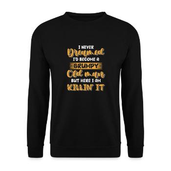 Drôle Grumpy Old Man Killin 'it Grandpa Grandpa Grandpa - Sweat-shirt Unisexe - noir - Devant - Alina (178cm) & Michal (187cm)