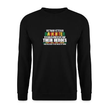 Fière fille d’un vétéran du Vietnam - Sweat-shirt Unisexe - noir - Devant - Alina (178cm) & Michal (187cm)