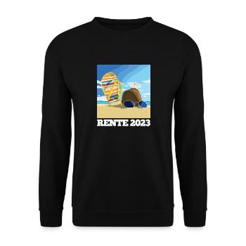 Pension 2023 Beach Pixel Coconut Cocktail - Unisex Sweatshirt - black - Front - Alina (178cm) & Michal (187cm)