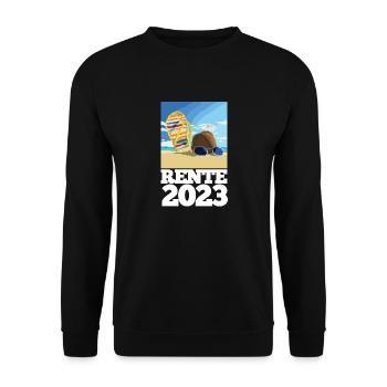 Pension 2023 Beach Pixel Coconut Cocktail - Unisex Sweatshirt - black - Front - Alina (178cm) & Michal (187cm)