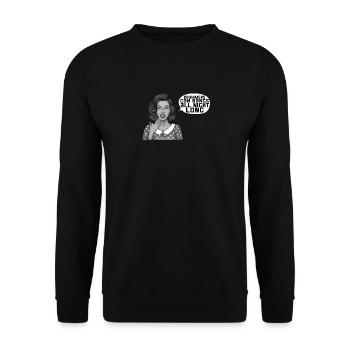 Schlagzeuger Können Die Ganze Nacht Lang Mädchen - Unisex Pullover - Schwarz - Vorne - Alina (178cm) & Michal (187cm)