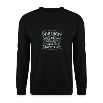 Limited Edition 2010 Vintage. Aged to Perfection - Unisex Sweatshirt - black - Front - Alina (178cm) & Michal (187cm)