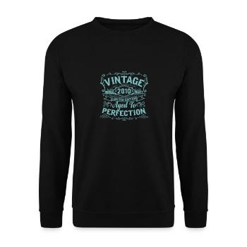Limited Edition 2010 Vintage. Aged to Perfection - Unisex Sweatshirt - black - Front - Alina (178cm) & Michal (187cm)