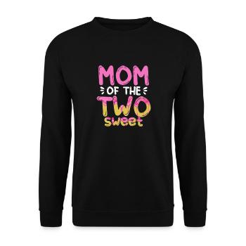 Mom Of The Two Sweet Proud Mother Mama - Unisex Sweatshirt - black - Front - Alina (178cm) & Michal (187cm)