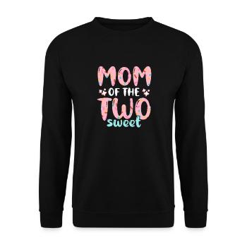 Mom Of The Two Sweet Proud Mother Mama - Unisex Sweatshirt - black - Front - Alina (178cm) & Michal (187cm)