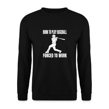 Baseballer Baseball Baseballteam Baseballspieler - Unisex Pullover - Schwarz - Vorne - Alina (178cm) & Michal (187cm)
