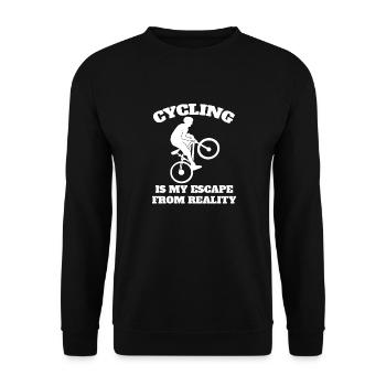 Radfahrer Fahrrad Radfahren Fahrradfahrer Radeln - Unisex Pullover - Schwarz - Vorne - Alina (178cm) & Michal (187cm)