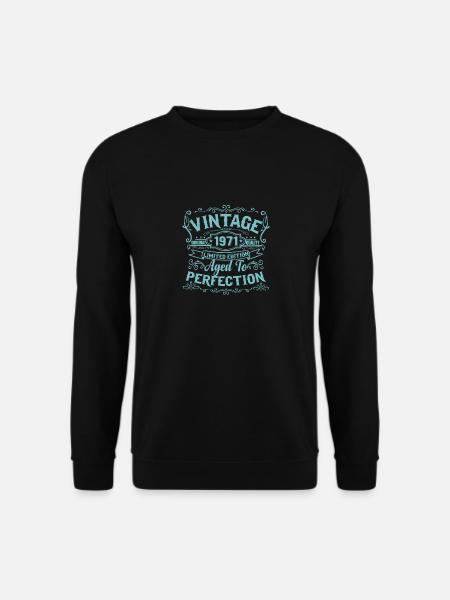 Limited Edition 1971 Vintage. Aged to Perfection - Unisex Pullover - Schwarz