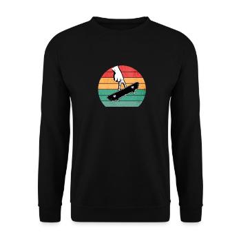 Fingerboarding Shirt, Fingerboard Shirt, Fingerboa - Unisex Sweatshirt - black - Front - Alina (178cm) & Michal (187cm)