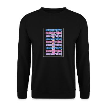 Funny Dooomscrolling Shirt / y2k Aesthetic Shirt / - Unisex Sweatshirt - black - Front - Alina (178cm) & Michal (187cm)