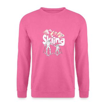 Père et fils Sports d’hiver pour tous les professionnels du ski - Sweat-shirt Unisexe - rose - Devant