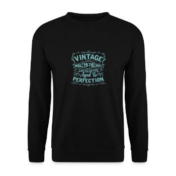 Edition limitée 1978 Vintage. Vieilli à la perfection - Sweat-shirt Unisexe - noir - Devant - Alina (178cm) & Michal (187cm)