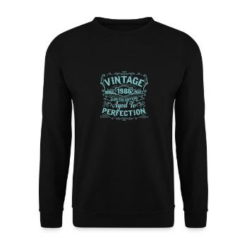Edition limitée 1986 Vintage. Vieilli à la perfection - Sweat-shirt Unisexe - noir - Devant - Alina (178cm) & Michal (187cm)