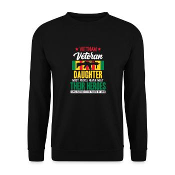 Fière fille d’un vétéran du Vietnam - Sweat-shirt Unisexe - noir - Devant - Alina (178cm) & Michal (187cm)