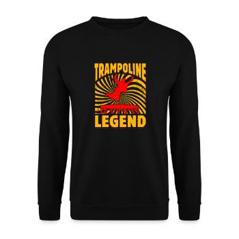 Trampolin-Legende - Unisex Pullover - Schwarz - Vorne - Alina (178cm) & Michal (187cm)
