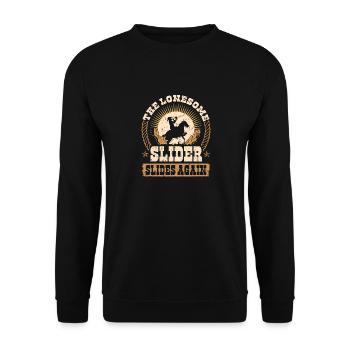Trombone Player Cowboy Lonesome Slider, Funny - Unisex Pullover - Schwarz - Vorne - Alina (178cm) & Michal (187cm)