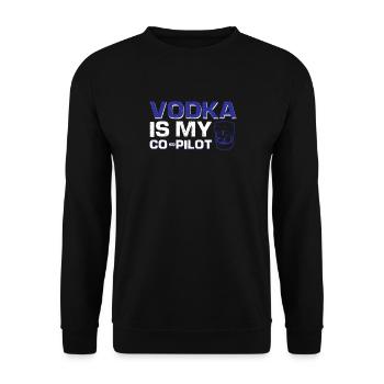 La vodka est mon copilote - Sweat-shirt Unisexe - noir - Devant - Alina (178cm) & Michal (187cm)