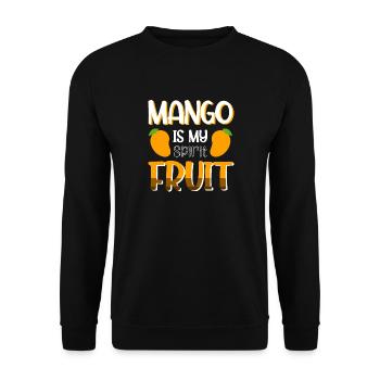Mango ist meine Spirituose Frucht - Unisex Pullover - Schwarz - Vorne - Alina (178cm) & Michal (187cm)