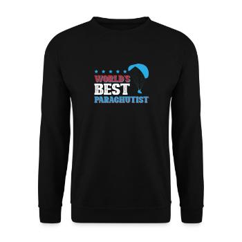 World's Best Parachutist - Unisex Sweatshirt - black - Front - Alina (178cm) & Michal (187cm)