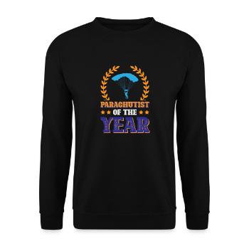 Parachutist Of The Year - Unisex Sweatshirt - black - Front - Alina (178cm) & Michal (187cm)