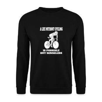 Cyclists Cycling Cycling Cyclists - Unisex Sweatshirt - black - Front - Alina (178cm) & Michal (187cm)